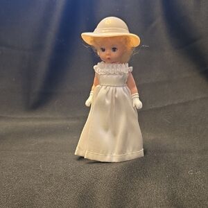 Madame Alexander Doll in White Dress and Hat